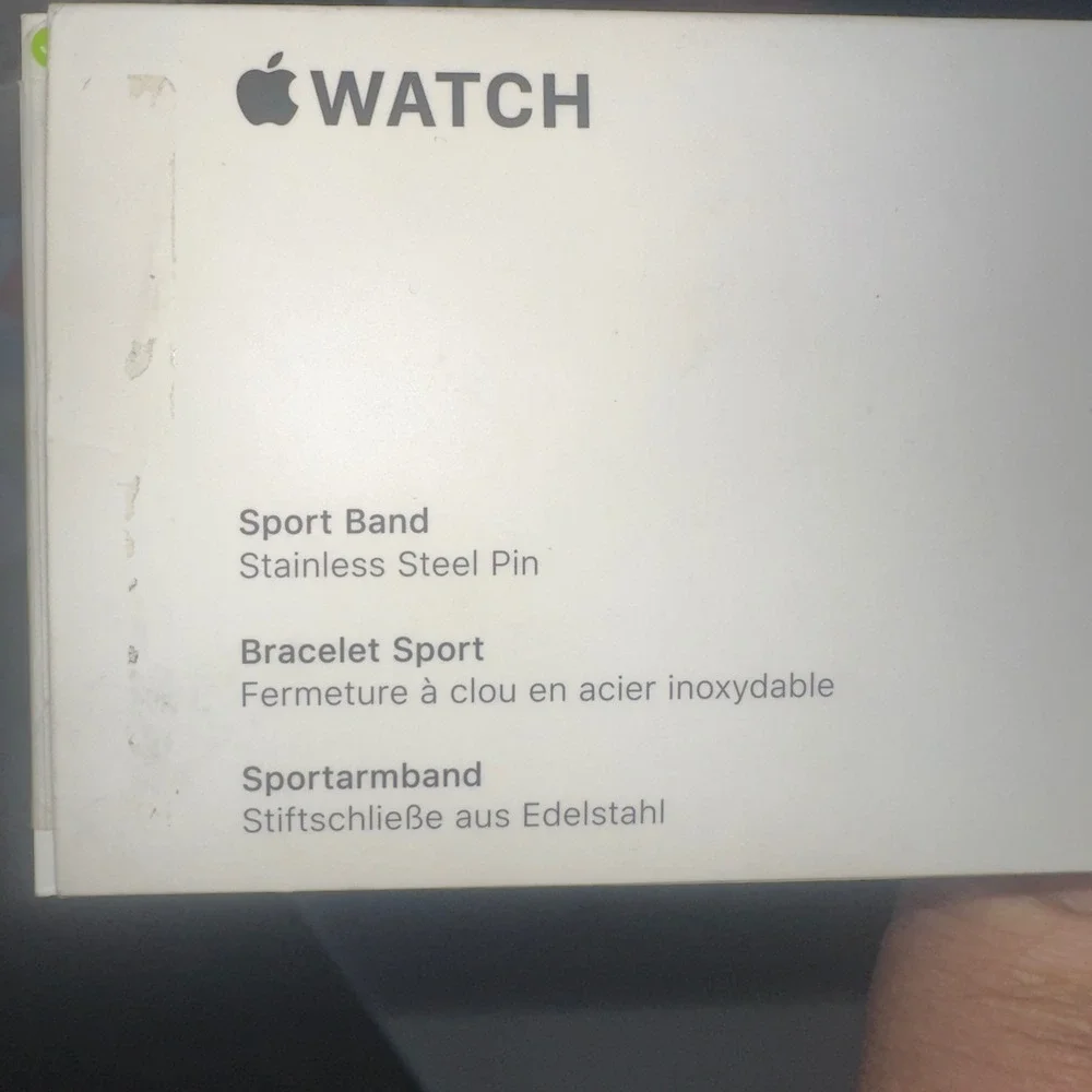 Apple Watch Sport Band 41mm Starlight Stainless Steel Pin‎ S/M M/L New